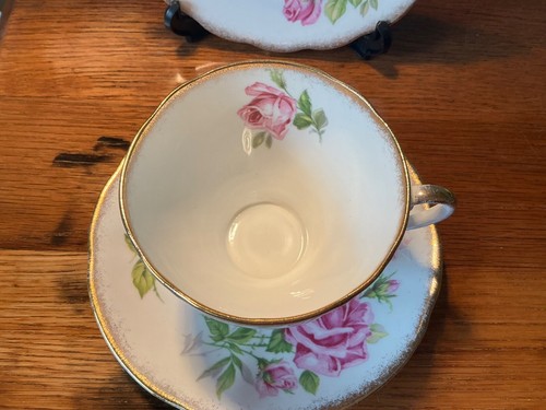 Beautiful vintage English trio, cup saucer plate Royal Standard Orleans Rose - Picture 3 of 6