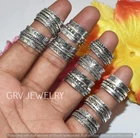 100pcs Wholesale Mixed Designs Spinner Ring Meditation Ring 925 Silver Plated
