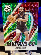 2023-24 James Harden Panini Mosaic Give and Go Green Mosaic Prizm #15 Clippers