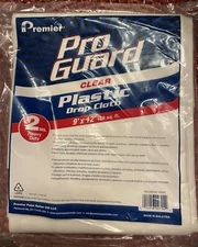 Premier Pro Guard  Heavy Duty 2MIL 9’ X 12’ Clear Plastic Drop Cloth