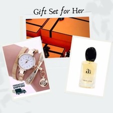 Gift Set for Her 3 (Eau De Parfum Ai 50ml + Leather Quartz Watch)