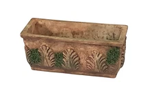 Miniature Dollhouse Flower Box With Moss 1:12 Scale New