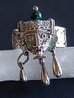 RETRO STERLING SILVER AZTEC MAYAN GOD MASK FACE PROTECTION RING REPOUSSE  SIZE 7