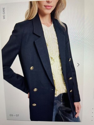 895  DOROTHEE SCHUMACHER Blazer WOLLE Jacket OCCASI Navy 1 S 36/38 NEU   m e g a