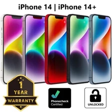 Apple iPhone 14 | 14 Plus - 128GB | 256GB | 512GB Unlocked AT&T Metro T-mobile