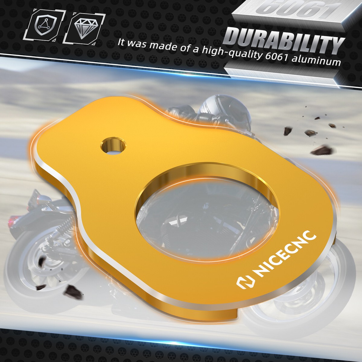 kncさん Nicecnc Chromed Ignition Switch Relocation Bracket for