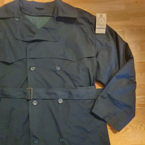 C&A VINTAGE BLUE TRENCH COAT Belted Detachable Lining Men 46 Chest 40 XL New/Tag - Picture 9 of 12