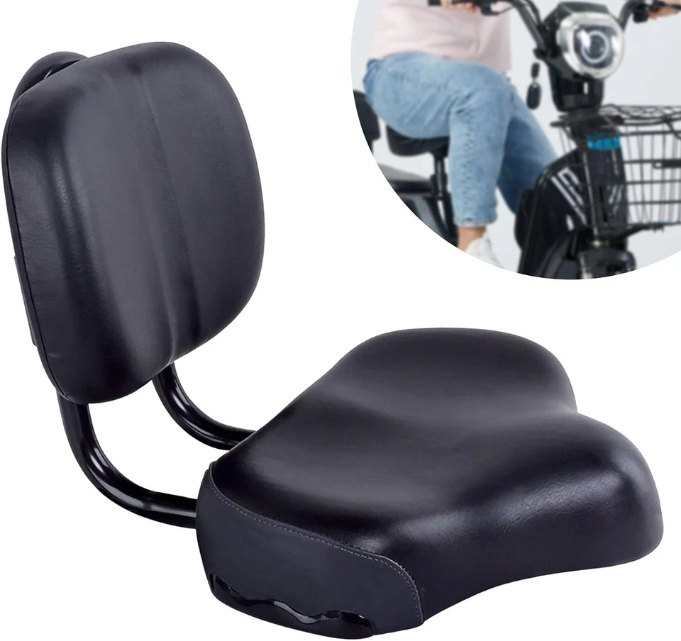 Asiento de Bicicleta Extra Ancho con Respaldo y Cómodo Diseño Ergonómico para Hombre y Foto 2 de 4