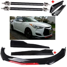 Front Rear Bumper Lip Spoiler Splitter Body Kit Side Skirt For Hyundai Veloster