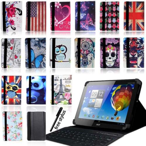 Leather Stand Cover Case + Bluetooth Keyboard For Acer Iconia One/Tab 10" Tablet - Afbeelding 1 van 27