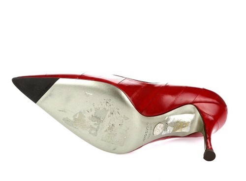 DOLCE & GABBANA DECOLLETE ANGUILLA red leather classic pumps sz. 35.5 $467 - Picture 7 of 7