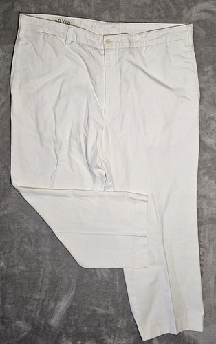 ORVIS RHINOHIDE CANVAS TWILL KHAKI PANTS HEAVY 40X26 WHITE