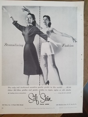 1953 Silf Skin women's girdle streamlining fashion ad