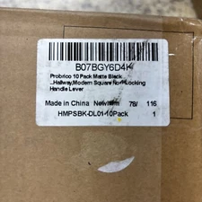 10 Pack Probrico Passage/Closet Matte Black Square Door Lever Handles