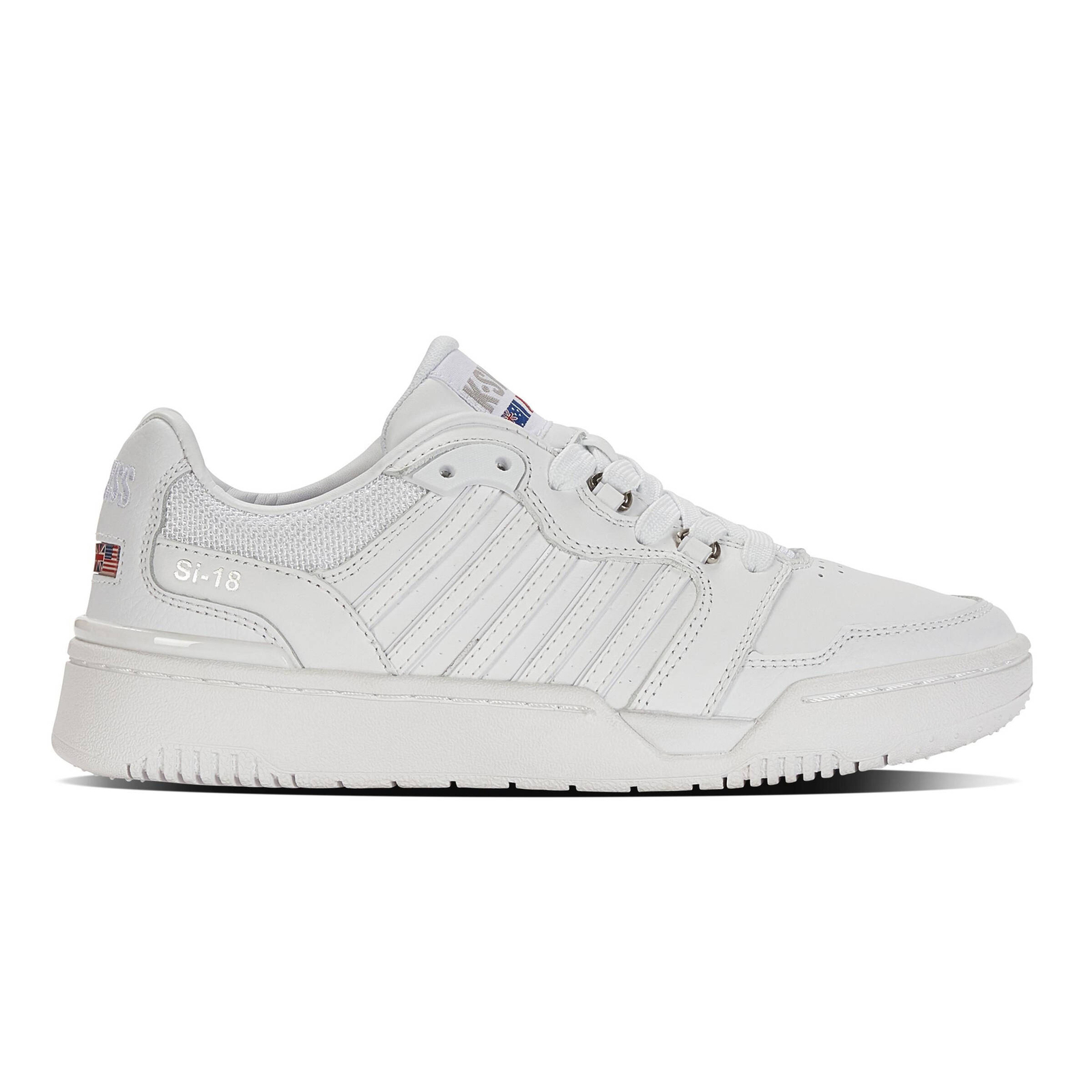 Женские белые кроссовки из искусственной кожи K-Swiss SI-18 RIVAL с низким верхом 98531-101-M