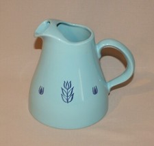 7" Tall Water Pitcher Vintage Cameron Clay Cronin Dutch Blue Tulip Made in USA