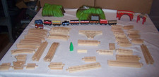 84 Pc Lot Brio Wooden Train Track THOMAS Tthe Tank Engine Loader Mountain Cars