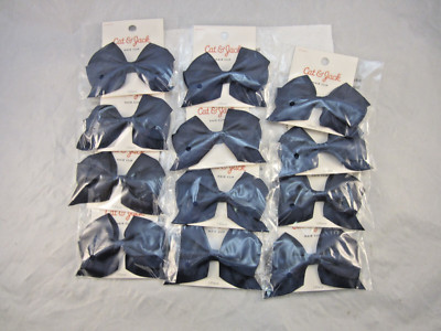 Jumbo blue  Hair Bow Clip lot of 12 Cat & Jack