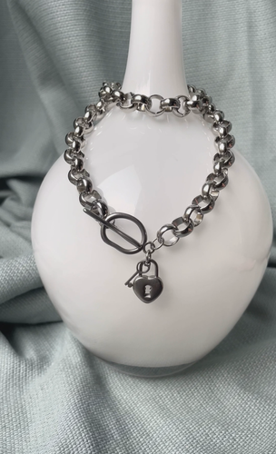 Halskette Schlüssel Schloss Edelstahl wasserfest massiv Geschenk Frau Freundin - Video 1 von 1