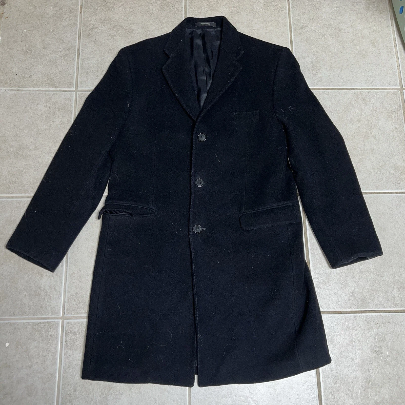 SAINT LAURENT (YSL) SAINT LAURENT PARIS pavone lana con bottoni nero uomo 40