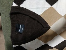Alps Sweater Vest Mens Large Beige USA made Button Up Beige R-2