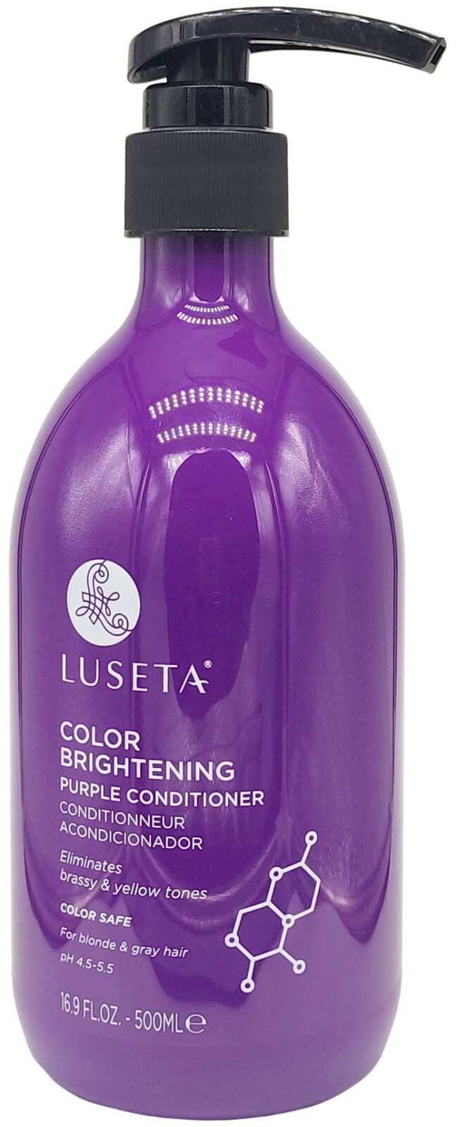 Luseta® Shampoo PURPLE 500ml XL Farbaufhellung gegen Gelbstich blond
