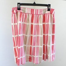 Boden Printed Elsie Skirt Size UK 14R US 10 10R Pink Red White