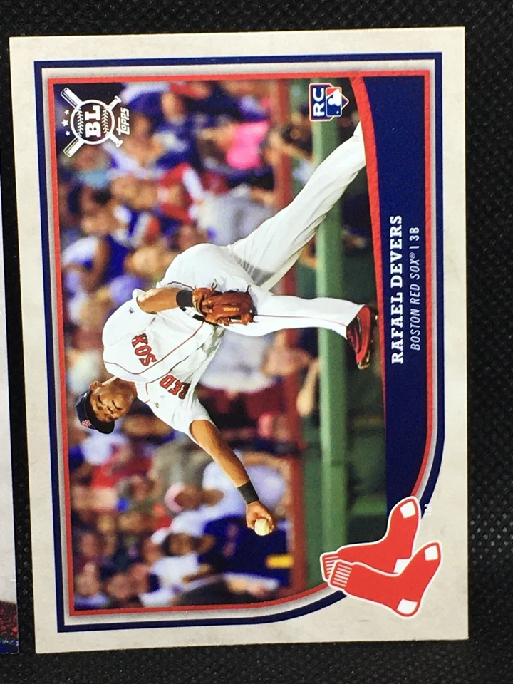 Lot (2) 2018 Topps Big League Rafael Devers RC Nickname Variation & Base #250 - Image 3 of 3