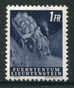 Liechtenstein #258 Very Light Hinge Tractor Cat 60