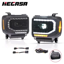HECASA LED Headlights For GMC Sierra 1500 14-18 / 2500HD 3500HD 15-19 #23130717