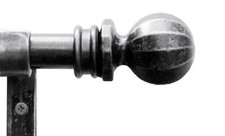 Wrought Iron Curtain Poles, Heavy Duty, 27MM DIAMETER, Forged Ball