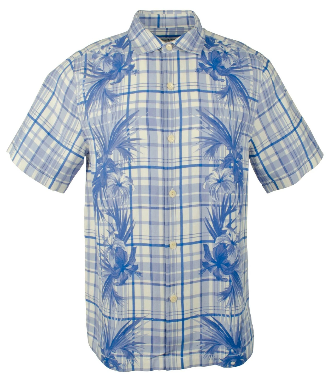 Tommy Bahama Lattice Bay Silk Linen Blend Camp Plaid Shirt Santorini Blue M NWT
Opens in a new windo
