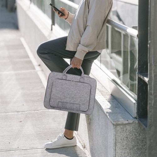 Fühlte Tragbare Computer Fall Laptop Hülse Laptop Reisetasche - Afbeelding 2 van 11