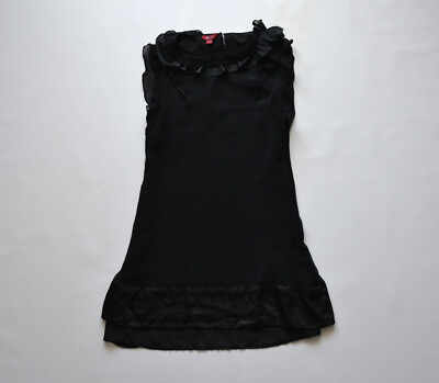 MONSOON Women's Dress Damen Kleid Summer Dress Gr. 42 Schwarz/ Black Seide/ Silk