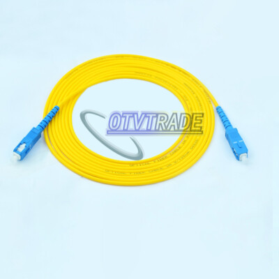 2PC 10M SC to SC UPC Simplex 3.0mm PVC Single Mode Fiber Patch Cord Cable Jumper