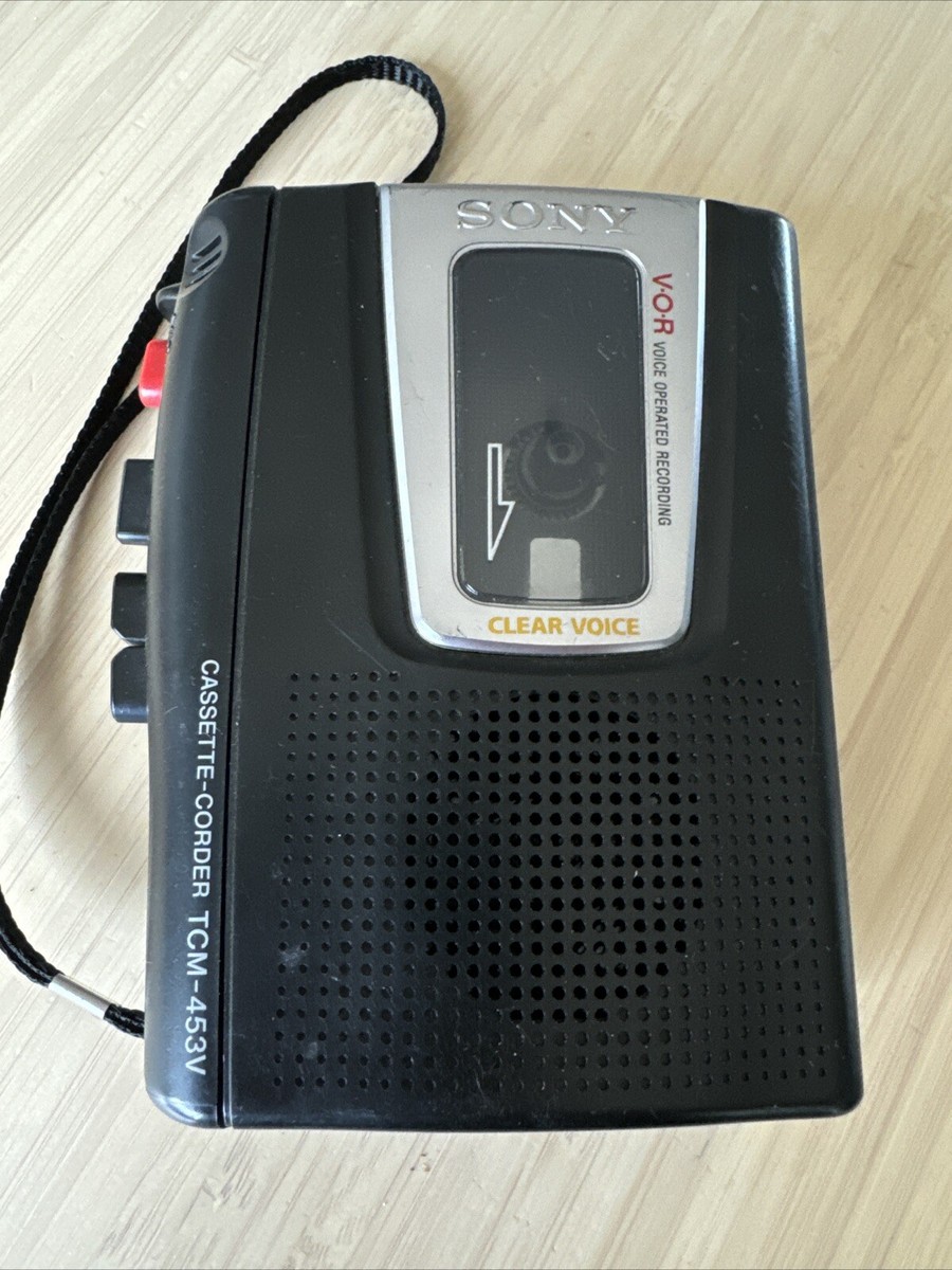 Sony TCM-453V Audio Voice Recorder Standard Cassette Player Black
