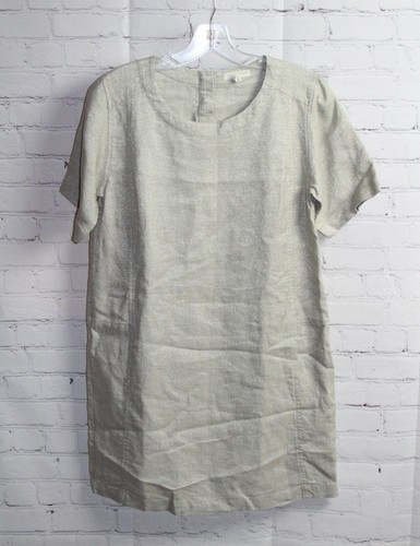 Eileen Fisher Organic Linen Shift Dress 