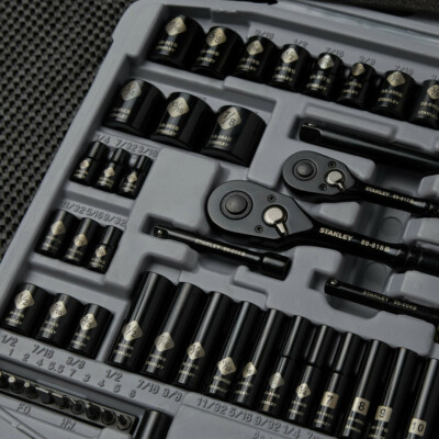 Stanley 92-839 (99-PC) Black Chrome Socket Set w/ Laser