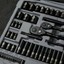 Stanley 92-839 99 PC. 1/4" & 3/8" SAE/Metric Black Chrome Laser Etched Socket Set