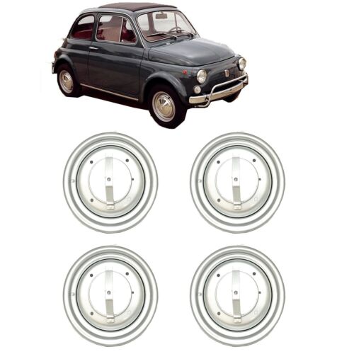 Kit 4 Cerchi Ruota in Ferro Omologati per FIAT 500 Epoca Alta Qualità 3,50x12 - Foto 2 di 5