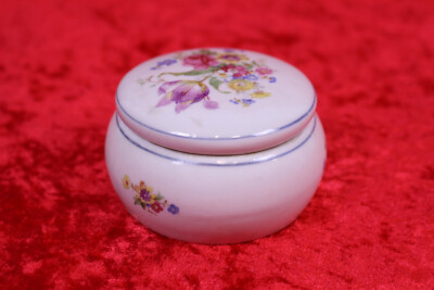 Porzellan Deckeldose Langer & Jahn Blumenmalerei Geiersthal Wagner Apel 8,5 cm