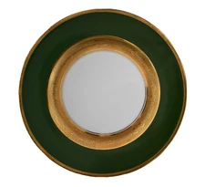 🔥 RAYNAUD LIMOGES FRANCE *PRINCE MURAT* Gold Green Porcelain SALAD PLATE 7.5 in
