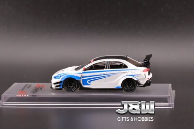 #ad #ad CM Model Mitsubishi Lancer EVO X White Varis Wide Body 1 64 $14.44