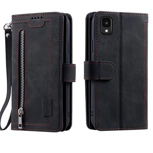 TCL 30 LE Wallet Case,Leather Zipper Magnetic Flip Card Case For TCL 30 LE - Picture 7 of 26