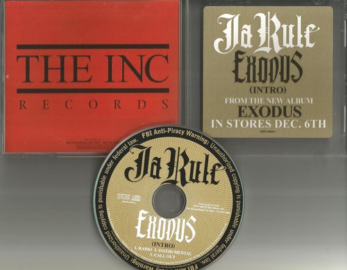 JA RULE exodus RARE RADIO TRK & INSTRUMENTAL PROMO DJ CD single 2005 USA MINT