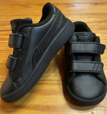 PUMA Smash V2 Size 7 Boys Athletic Shoes - Black