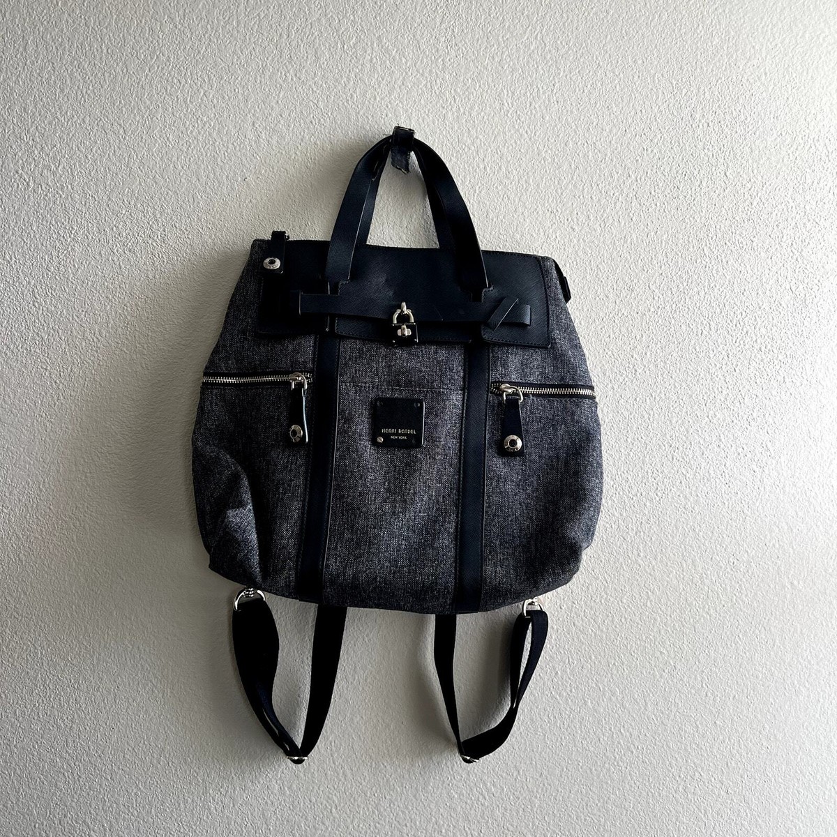 henri bendel mini backpack grey Leather Top Handle Bag White Henri bendel diaper backpack -