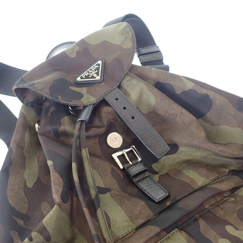PRADA Backpack/Daypack Nylon Leather Tessuto Camo… - image 4