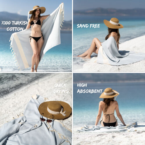 TURKISH BEACH TOWEL100% COTTON TRAVEL CAMPING SAUNA YOGA BATH HOME DECOR BLANKET - Picture 68 of 105