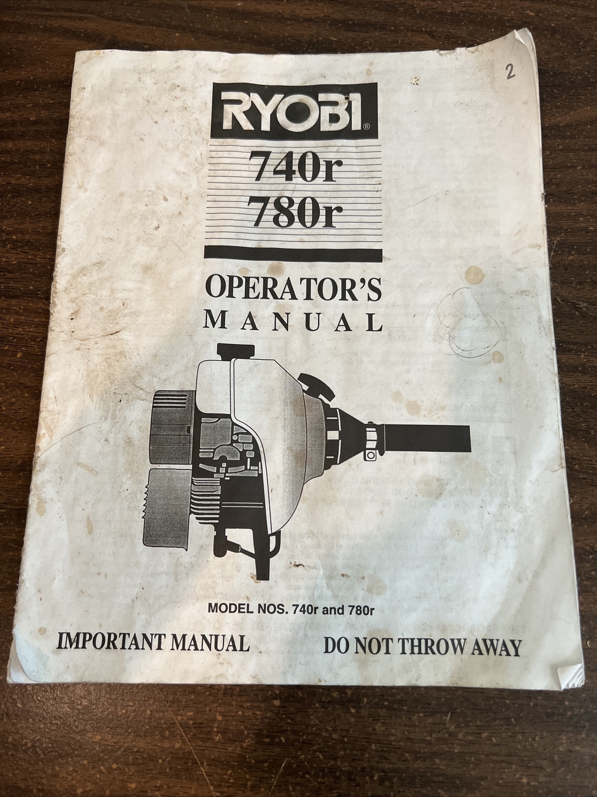 RYOBI 740R, 780R STRING TRIMMER OWNER'S MANUAL, 1993 | eBay
